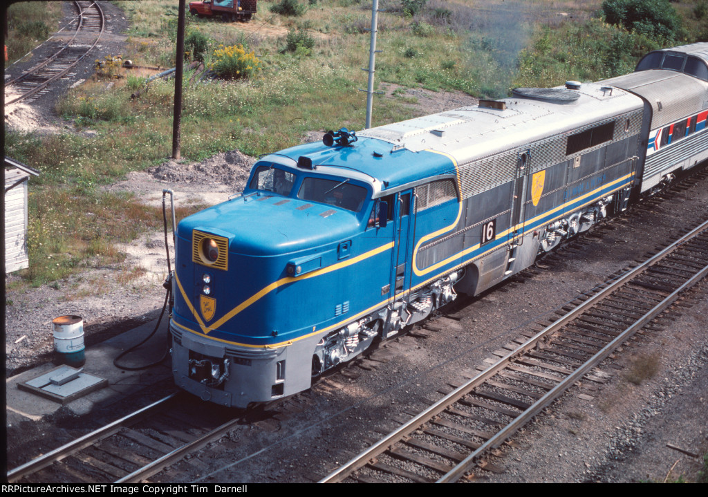 DH 16 departing Whitehall station headed for Montreal.